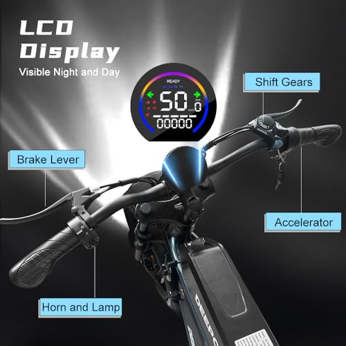 Electric Bike for Adults 1500W Peak 20" Fat Tire EBike G15512