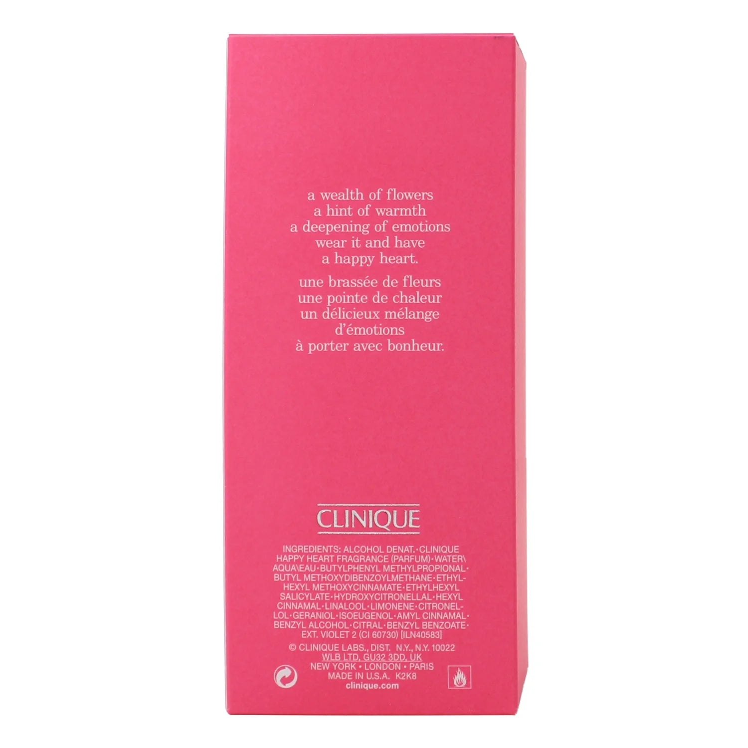 Clinique Happy Heart Perfume Spray for Women, 3.4 oz X254