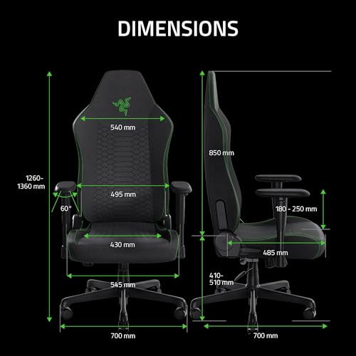 Razer Iskur V2 X Ergonomic Gaming Chair with Lumbar Support, Black V40434