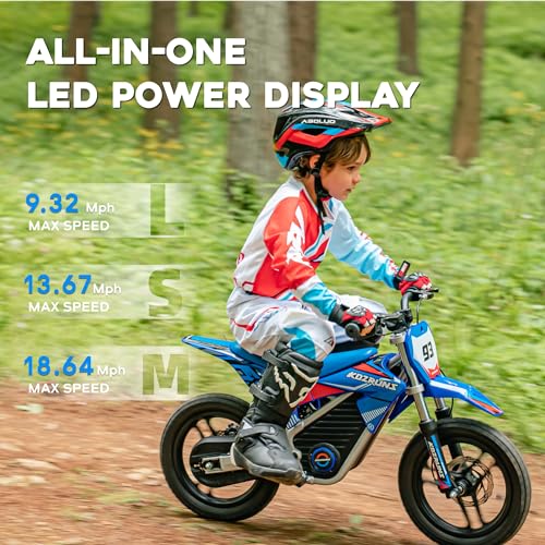 AIII Electric Dirt Bike for Kids 3-7, 12-Inch Off-Road Tires, Red X89100