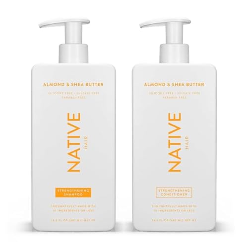 Native Shampoo and Conditioner, Sulfate & Dye Free, Almond & Shea Butter, 16.5 fl oz each (2 pack) B27204