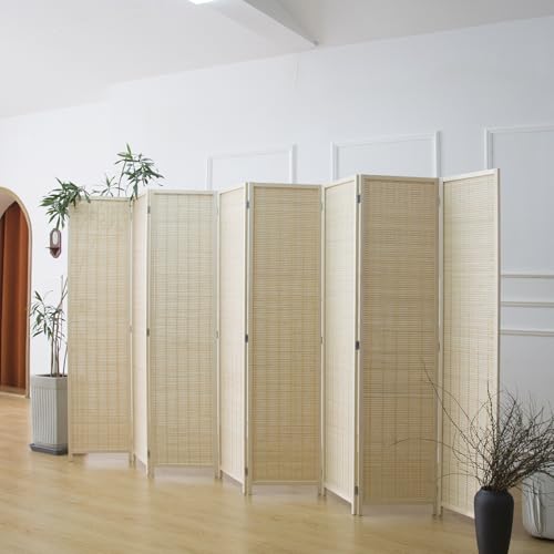 Bamboo Room Divider 6 Panel Folding Screen 67"H x 92.1"W X2437