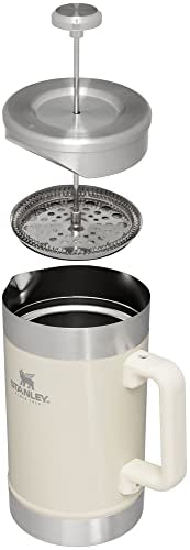 Stanley Classic Stay-Hot French Press Coffee Maker 48 oz, Insulated Stainless Steel, Hammertone Green L5297