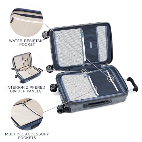 Travelpro Platinum Elite Hardside Expandable Carry-On Luggage, 8 Wheel Spinner, TSA Lock, 20-Inch X826544