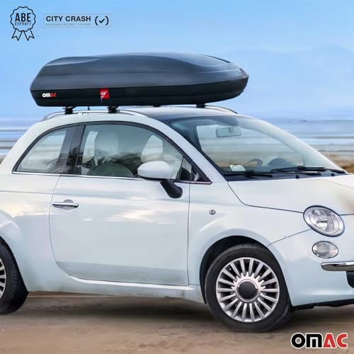 OMAC Car Rooftop Cargo Box 11.3 Cubic Feet Carbon Fiber Textured U552
