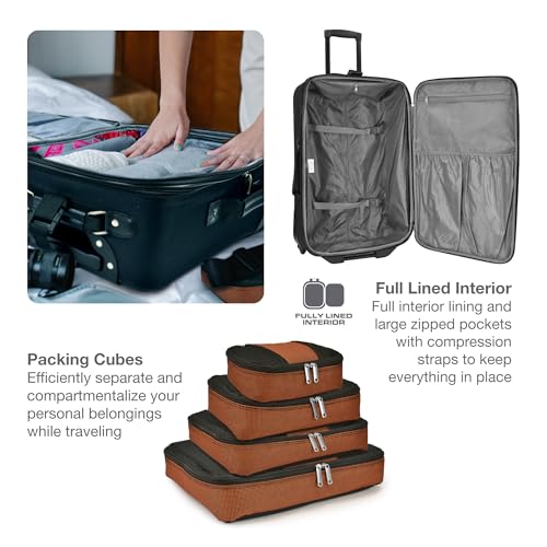 Travel Select Amsterdam 4-Piece Softside Expandable Luggage Set, Gray V976