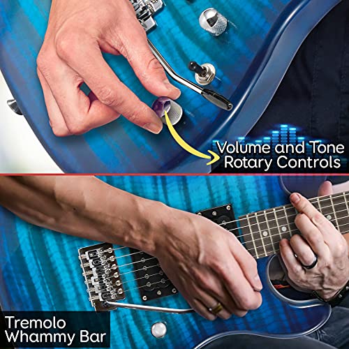 Pyle Electric Guitar Kit with Amp, 39" Blue M5028