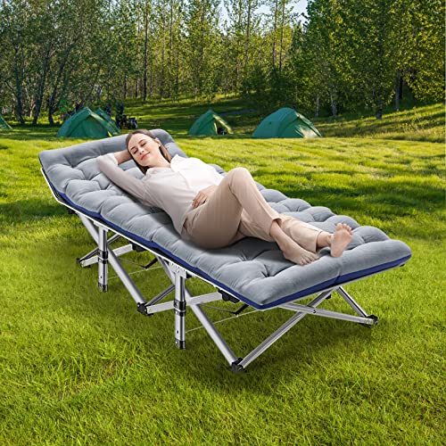 NAIZEA Folding Camping Cot for Adults, Adjustable Reclining Chair N72576