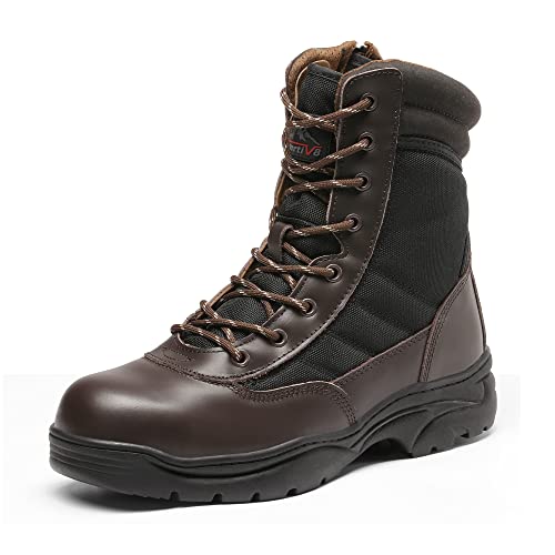 NORTIV 8 Men's Steel Toe Work Boots Slip Resistant V746852