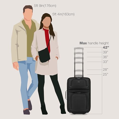 U.S. Traveler Rio Expandable Carry-on Luggage, Orange R95197