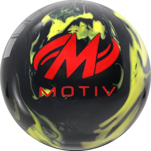 MOTIV Supra Clutch Bowling Ball, Solid Black/Yellow Pearl, 12-16 lbs G752574