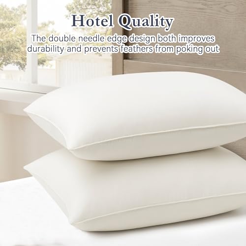 puredown® Goose Feathers and Down White Pillows King Size Set of 2 G471477