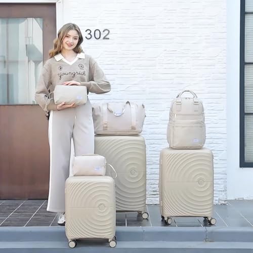 LARVENDER Luggage Sets 3 Piece, 20in Carry On PP Hardshell Suitcase with Spinner Wheels Q3160