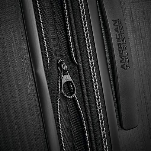 American Tourister Stratum XLT Expandable Hardside Luggage with Spinner Wheels, Jet Black, Carry-On 21-Inch E7418