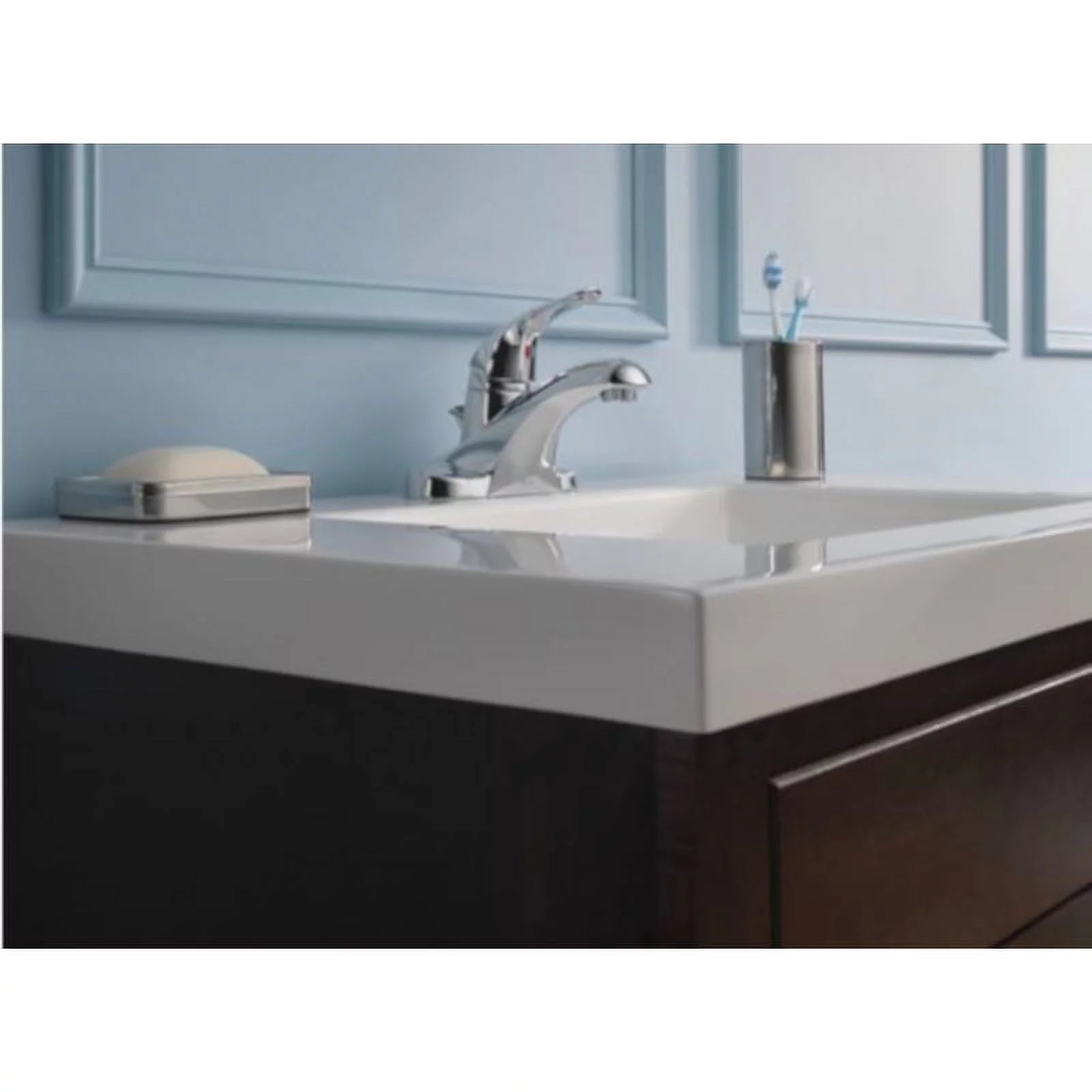 Delta Foundations Chrome Single Handle Lavatory Pop-Up Faucet F140