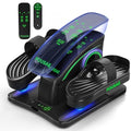 Under Desk Elliptical, Upgraded 6 Adjustable Resistance &15 Speeds Leg Exerciser While Sitting for Seniors with Forward & Reverse Direction, Ellipse Leg Exerciser with Touch Screen and Remote Control
