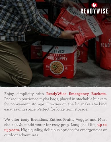 ReadyWise Emergency Food Supply 104 Servings Variety Pack Bucket A71005