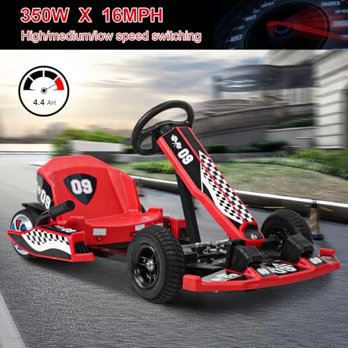 36V Electric Go Kart for Kids Ages 8-12, Red P1828