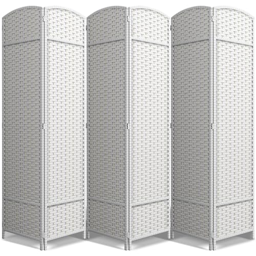 Sorbus 8-Panel Black Room Divider, 6 ft Tall Folding Privacy Screen T242