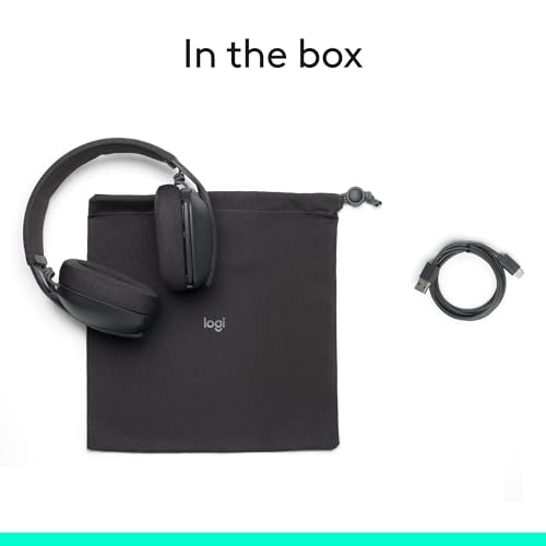 Logitech Zone Vibe 100 Wireless Over Ear Headset with Noise Canceling Microphone, Off White A852