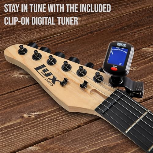 LyxPro Electric Guitar 39" Beginner Starter Kit with 20W Amp, Black B69338