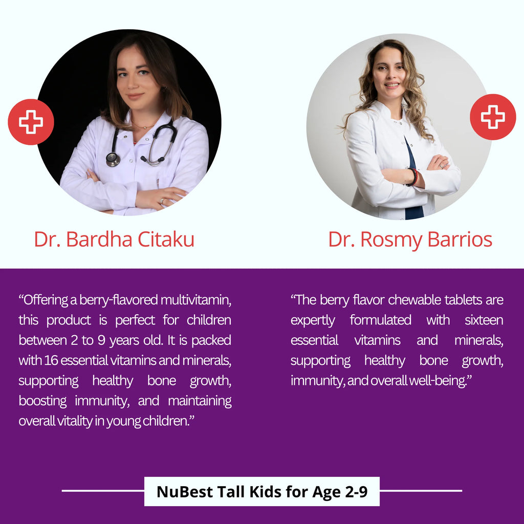 NuBest Tall 10+ & NuBest Tall Kidz Chewable Tablets Bundle F478746