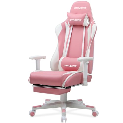 GTRACING Gaming Chair with Footrest, Blue R841