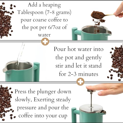 Mixpresso Stainless Steel French Press Coffee Maker 27 Oz T829384