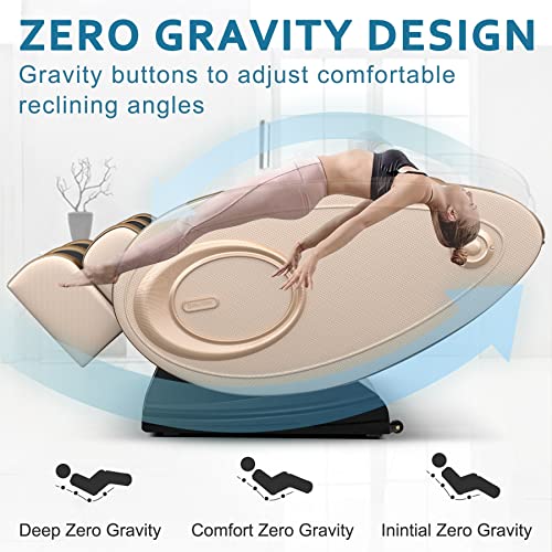 Massage Chair with Bluetooth Speaker, Zero Gravity Full Body Air Pressure Recliner G67713