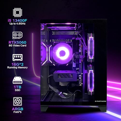 Gaming PC Desktop Intel Core i5 13400F RTX 5060 8G 32GB DDR4 1TB SSD K638928