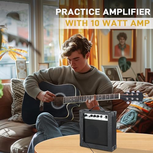 Ktaxon Full-Size Acoustic Electric Guitar with Amp, Black O1421