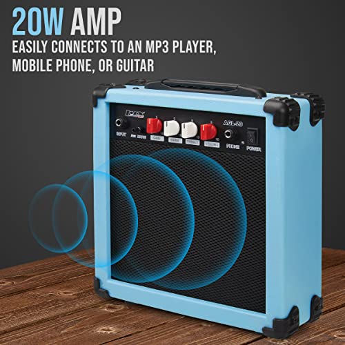 LyxPro Electric Guitar 39" Beginner Starter Kit with 20W Amp, Black B69338