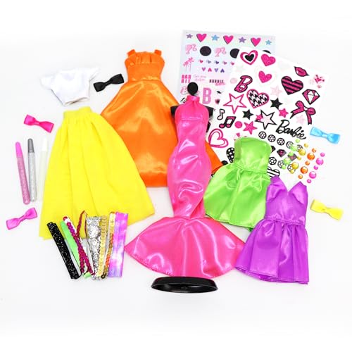 Barbie Be a Real Fashion Designer Neon Edition DIY Dress-Up Craft Kit A30293