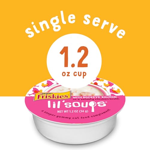 Purina Friskies Grain Free Lil' Soups Wet Cat Food Variety Pack, 30 Cups O934