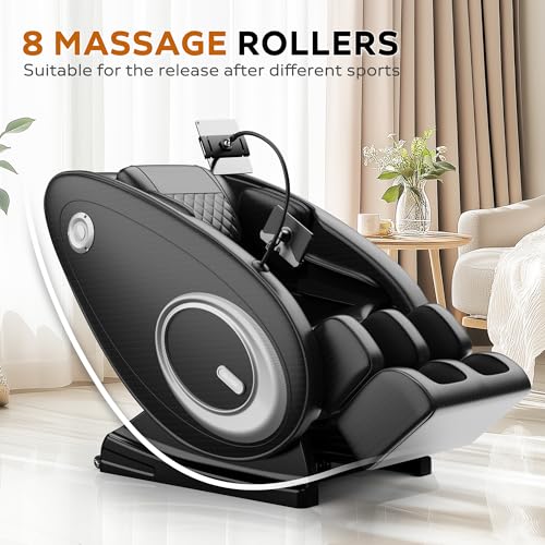 Full Body Massage Chair Recliner with Zero Gravity and Heating, Black F5616