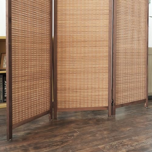 Bamboo Room Divider 6 Panel Folding Screen 67"H x 92.1"W X2437