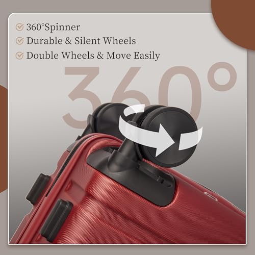 Hardside Carry-on Luggage 20 Inch with Spinner Wheels and TSA Lock J743