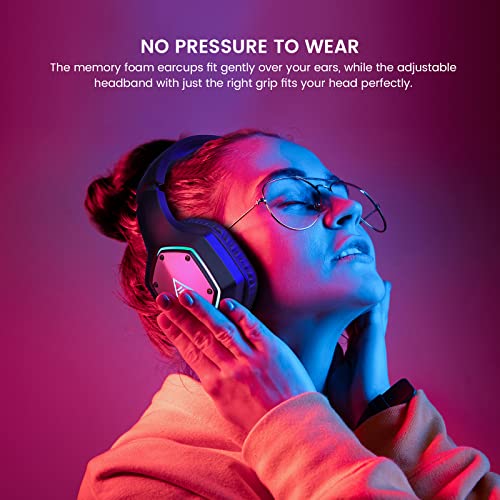 EKSA E1000 Gaming Headset with Noise Canceling Mic, 7.1 Surround Sound, Blue A702814