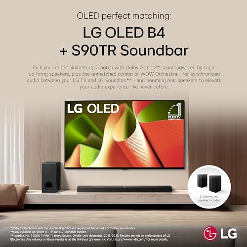 LG 55-Inch Class OLED B4 Series Smart TV 4K with Magic Remote H15960