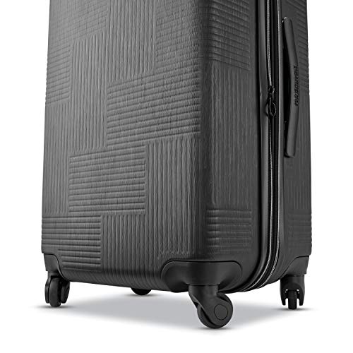 American Tourister Stratum XLT Expandable Hardside Luggage with Spinner Wheels, Jet Black, Carry-On 21-Inch E7418
