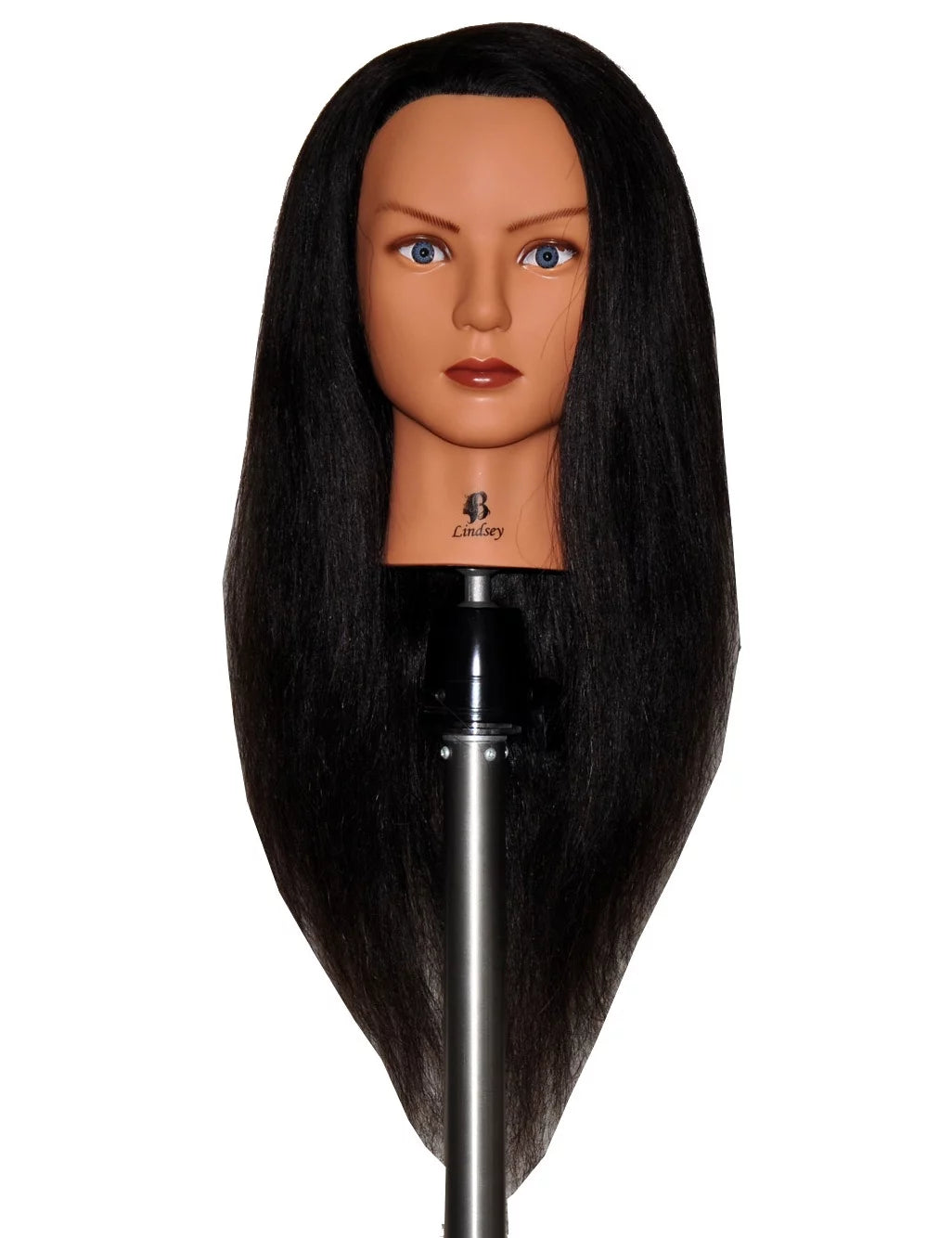 Bellrino 24 " Cosmetology Mannequin Manikin Training Head with Human Hair - Lindsey