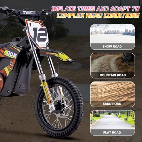 MotoTec 36v 1000w Electric Dirt Bike Orange A2866