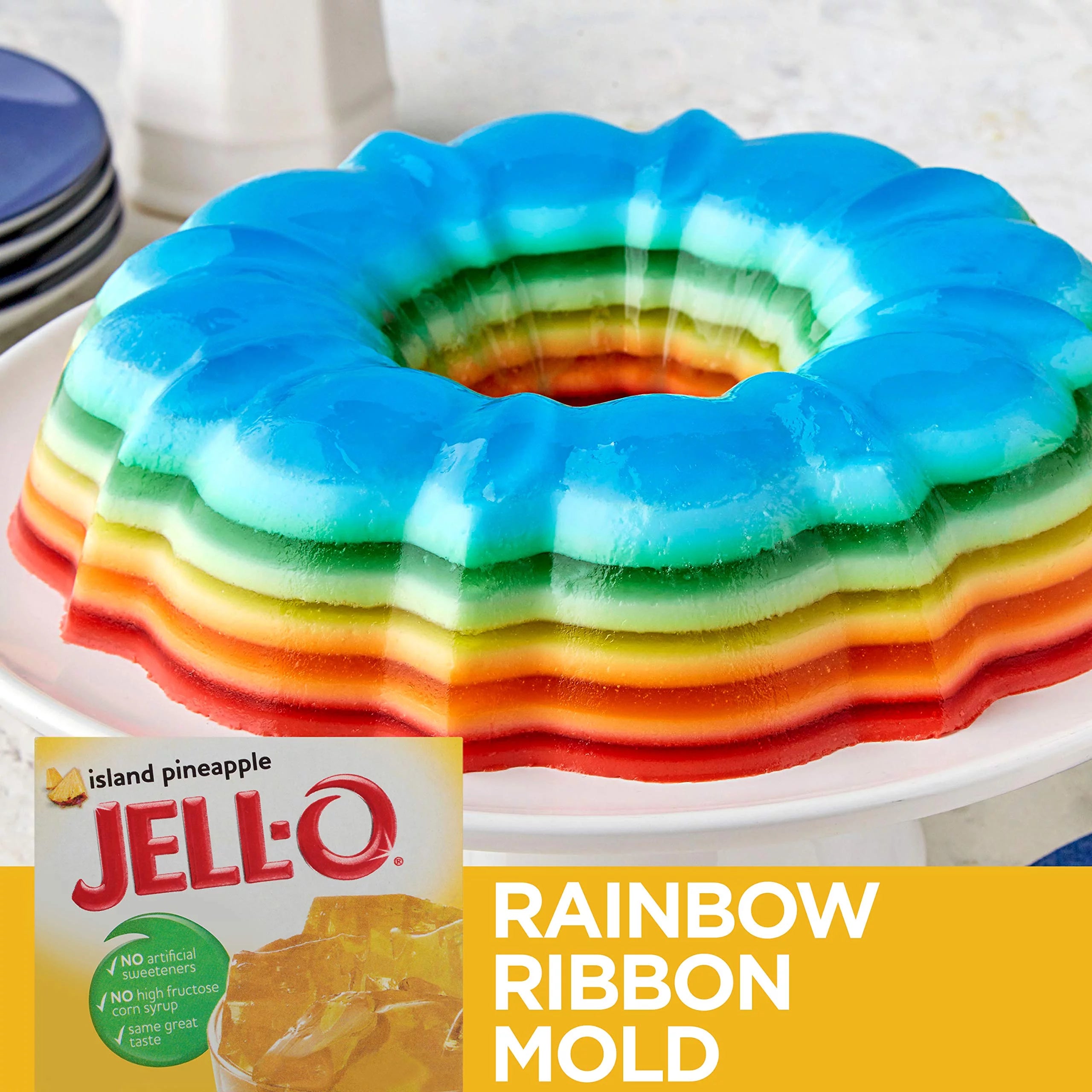 Jell-O Island Pineapple Gelatin Mix, 3 oz Boxes, Pack of 6 C880