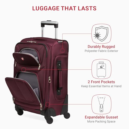 SwissGear Sion Softside Expandable Roller Luggage 3 Piece Set N784870