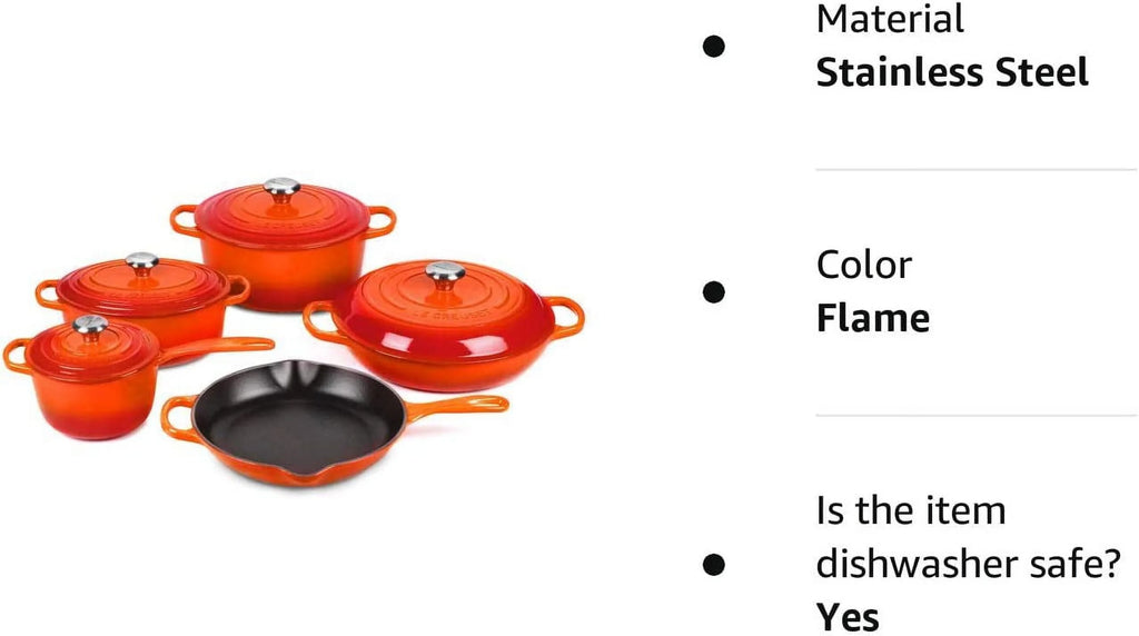 Creuset 9-Piece Signature Cast Iron Cookware Set White Z91667