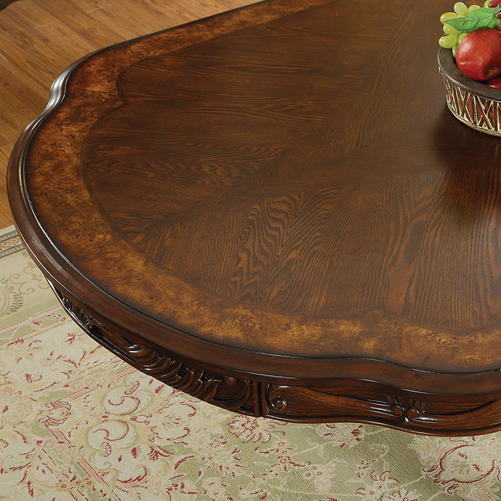 Furniture of America Rutherford Cherry Solid Wood 7-Piece Dining Table Set B789