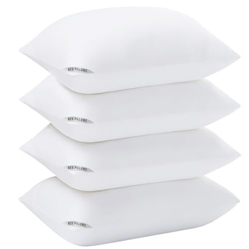 Sycoodeal King Size Bed Pillows 4 Pack, Machine Washable, Black U495