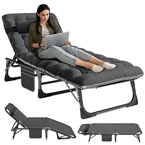 NAIZEA Folding Camping Cot for Adults, Adjustable Reclining Chair N72576