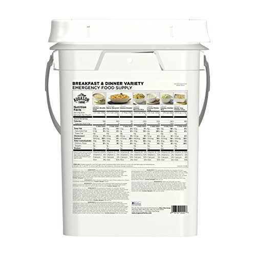 Augason Farms Breakfast and Dinner Variety Pail Emergency Food Supply 4 Gallon U2237