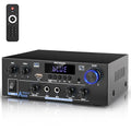 4 Channel Bluetooth 5.0 Stereo Amplifier, 50Wx4 HiFi, Class D Home Audio Receiver with Remote B25174
